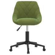 Sedia da Pranzo Girevole Verde Chiaro in Velluto 3089034