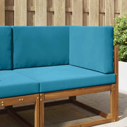 Cuscino per divano da esterno 3 pcs Blu Reale Poliestere 900873