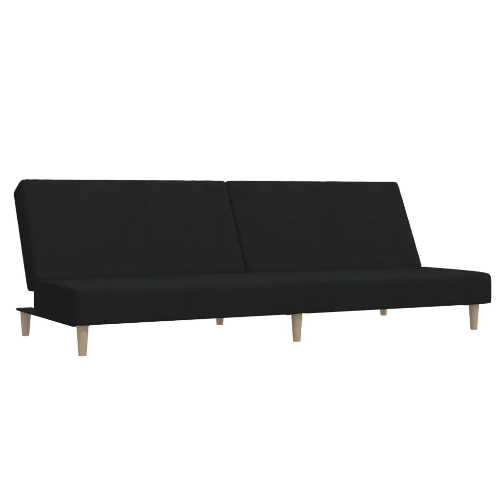Divano Letto a 2 Posti-Sofa Letto 2 Posti-Daybed Nero in Tessuto 346334