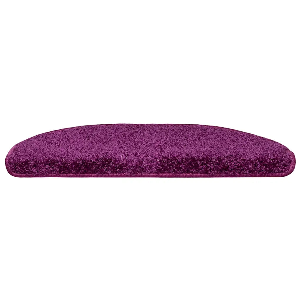Tappetini per scale 15 pz 65x21x4 cm Viola Semicircolari Grandi 133905