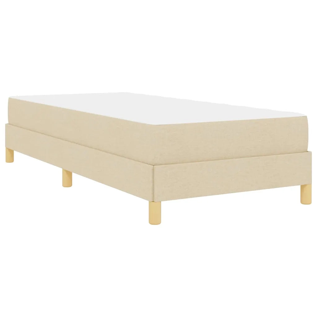 Letto a molle con materasso Crema 80 x 200 cm Tessuto 3398526