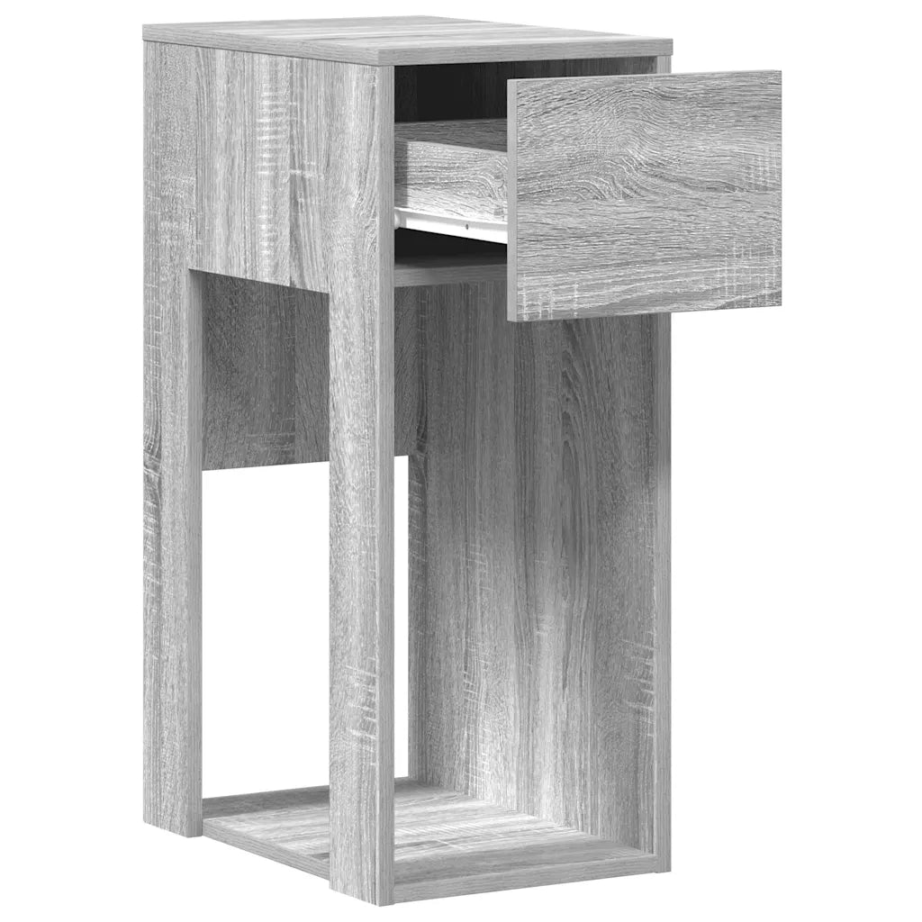 Supporto a Torre per Computer con Cassetto Grigio 30x44x74 cm 858736