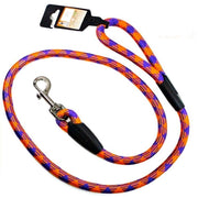 Trade Shop - Guinzaglio In Corda Nylon Per Cani Lunghezza 125cm Arancione Blu Viola -