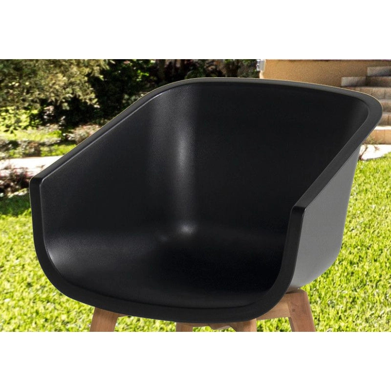 Set di 2 sedie AMALIA Eucalyptus HARTMAN â€“ Nero