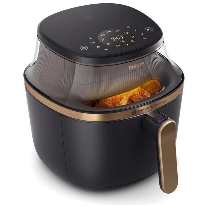 Philips Friggitrice ad Aria Serie 3000 NA322-00 42L Nero Rame con Finestra