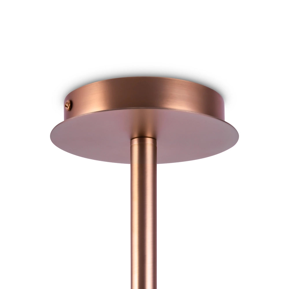 Lampadario Erich rame sfere bianche Maytoni MOD221-PL-08-G
