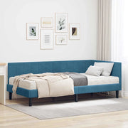Struttura Letto Angolare con Materasso 2 pcs Blu Velluto 3393887
