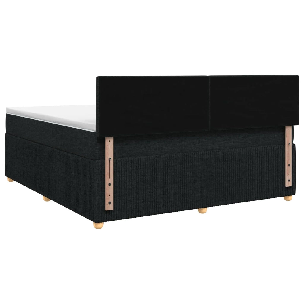 Letto box spring con materasso Nero 180 x 200 cm Tessuto 3452990