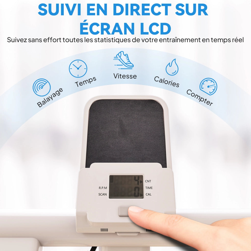 Stepper Fitness Pieghevole ¨C Xylo ¨C LCD Display 85x80x142cm Bianco