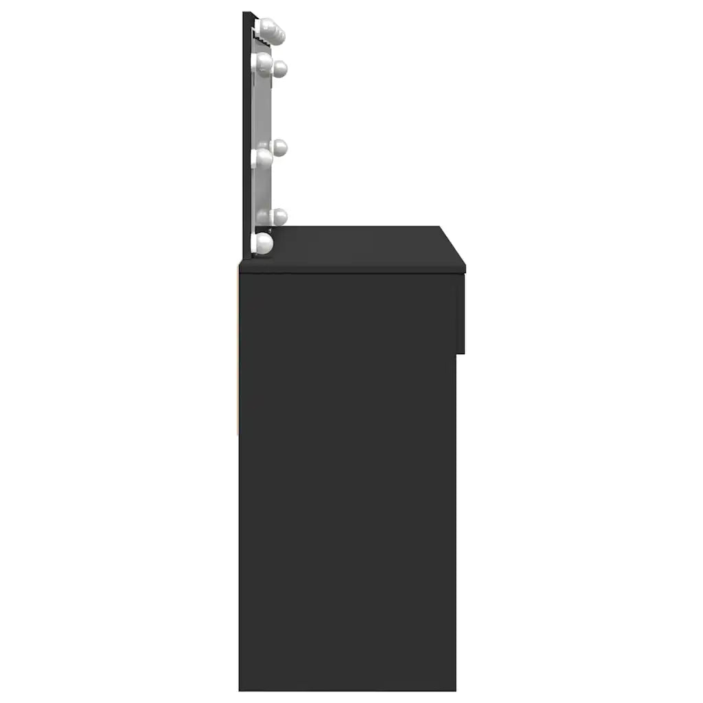 Toeletta con LED Nero 100x40x120 cm