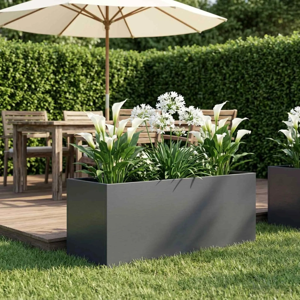 Vaso da giardino Antracite 80 x 40 x 40 cm 8005236