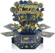 Carta di compleanno 3D - Carta di auguri - Carta di anniversario - Regalo per uomo/donna - Finestra alta qualità - Inclusa busta