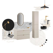 Set mobili bagno 60 cm con lavabo per mobile Lava Dalia Cashmere 60 cm