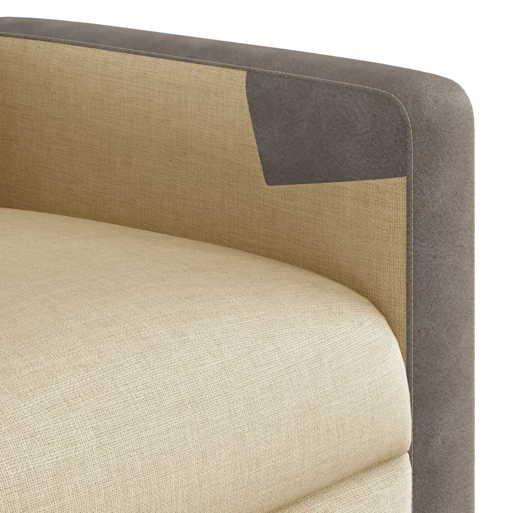 Poltrona Reclinabile in Tessuto Crema 4104842
