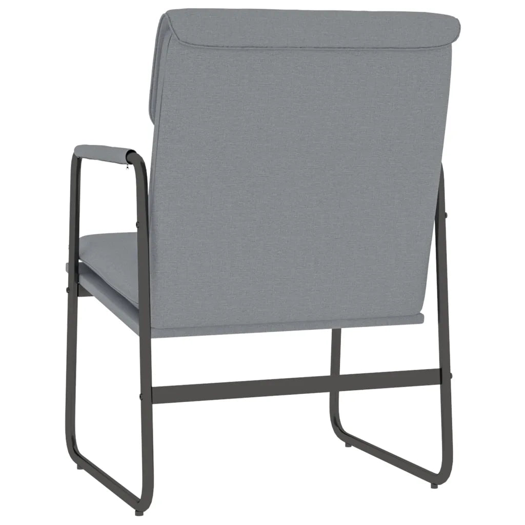 Poltrona | Sedia Lounge Grigio Chiaro 55x64x80 cm in Tessuto