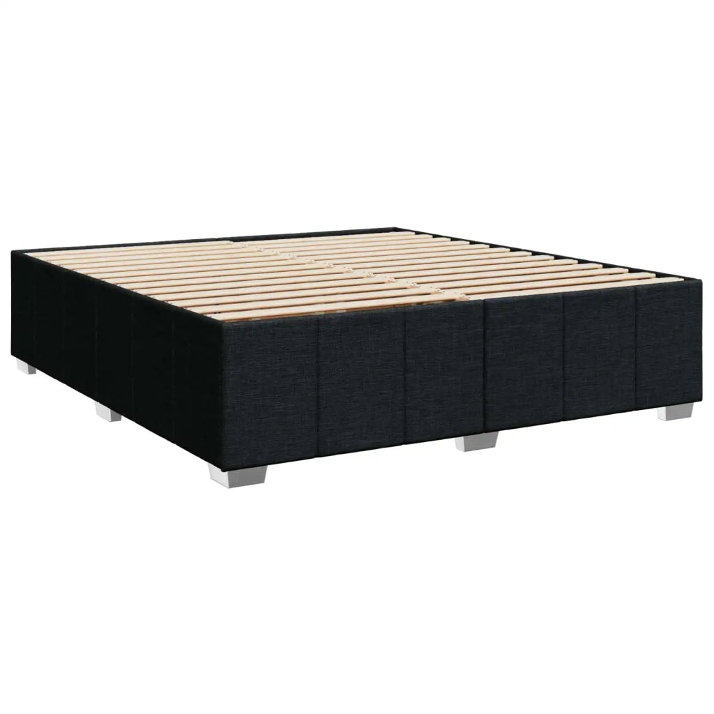 Letto box spring con materasso Nero 180 x 200 cm Tessuto 3454199