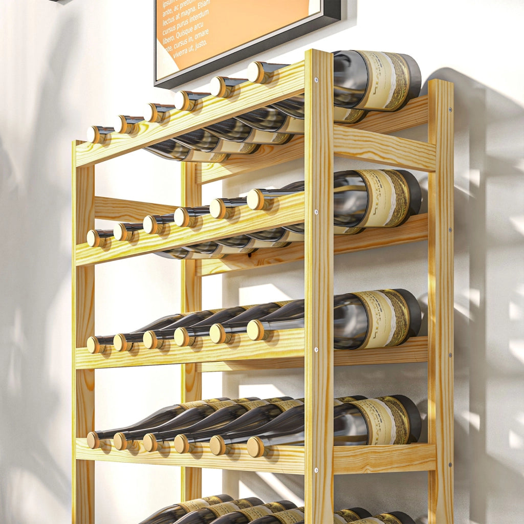 Libreria per Vino ¨C Minimal ¨C 63x25x102 cm Natural