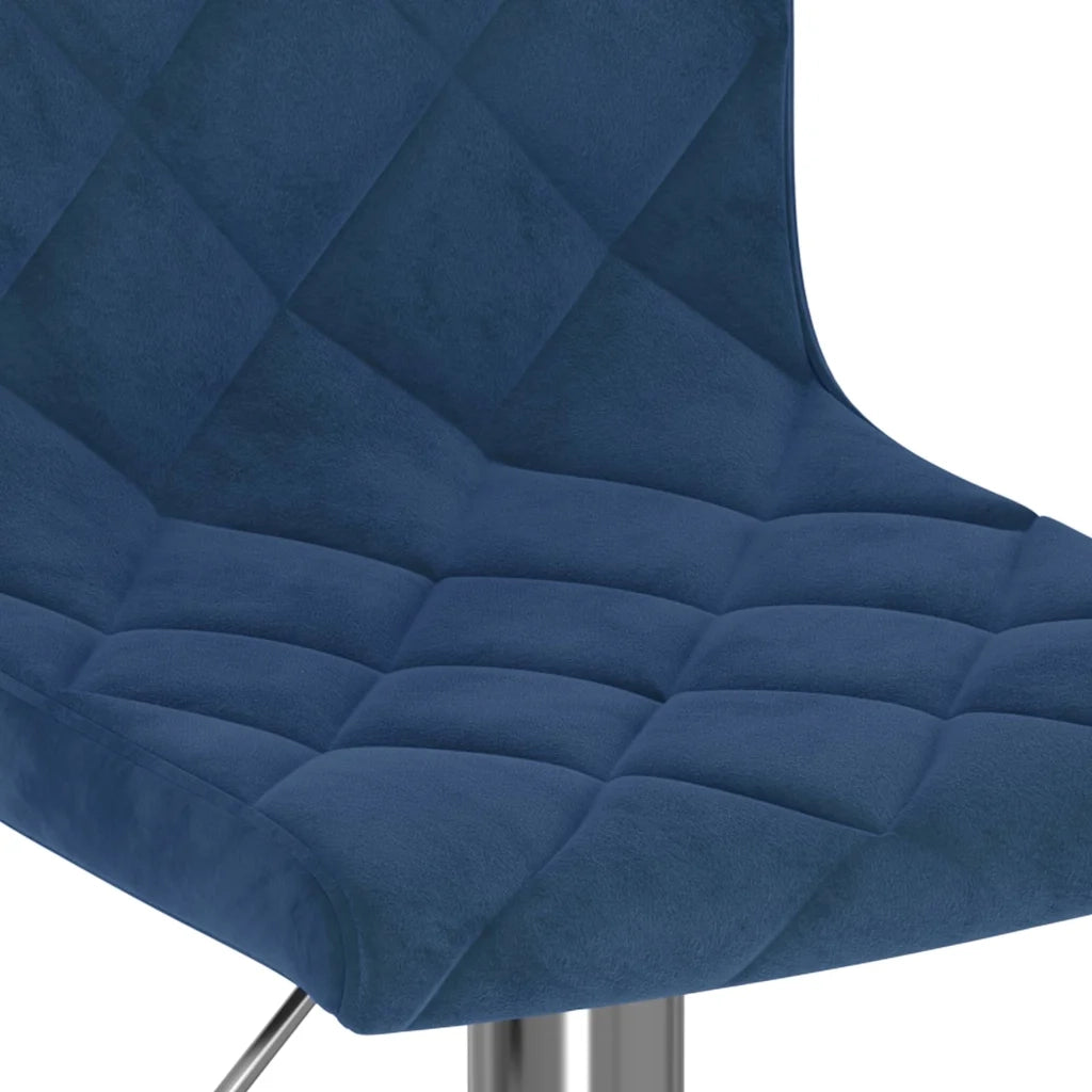 Sgabelli da Bar 2 pz Blu in Velluto 333691