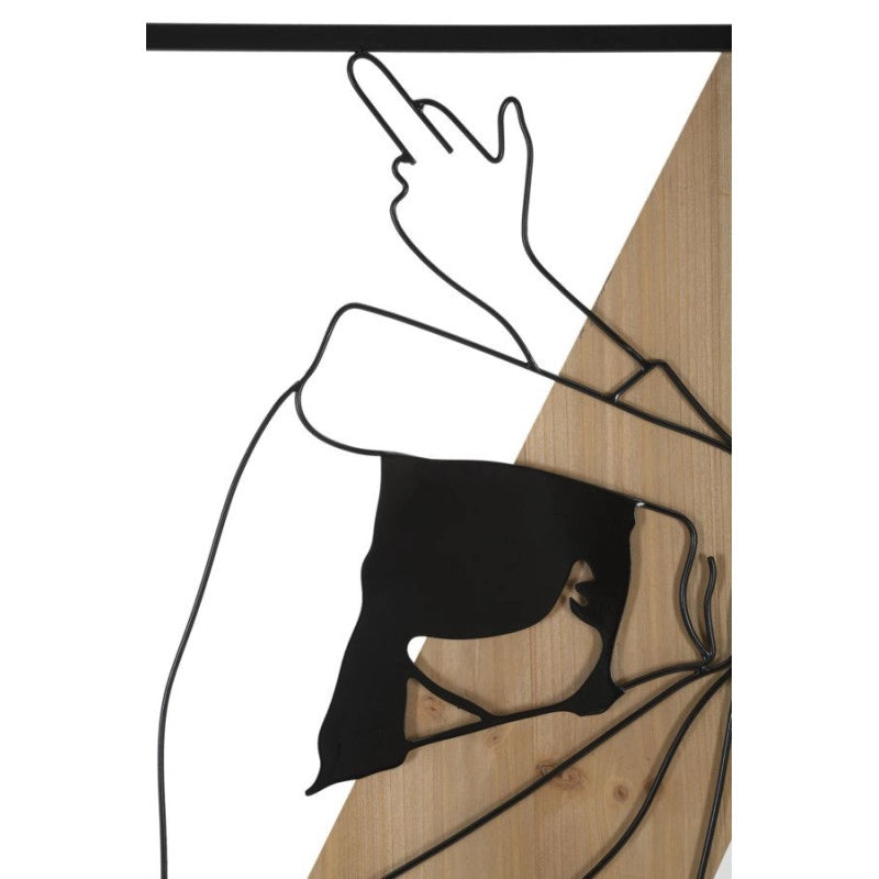 Pannello Da Muro Strip -a- Ferro E Wood cm 50x2x90