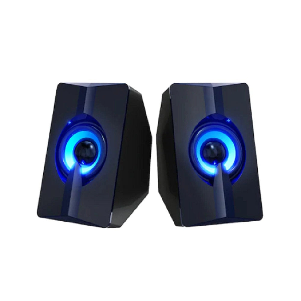 Trade Shop - Set Mini Altoparlanti Speakers Per Basso Per Computer Luci Led Colorate Q-t124 -