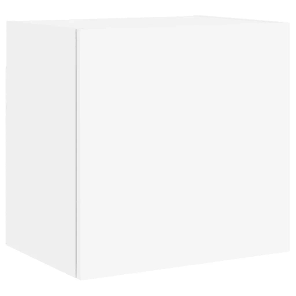 Mobile TV a Parete-Mobile TV a Muro Bianco 40,5x30x40 cm in Legno Multistrato