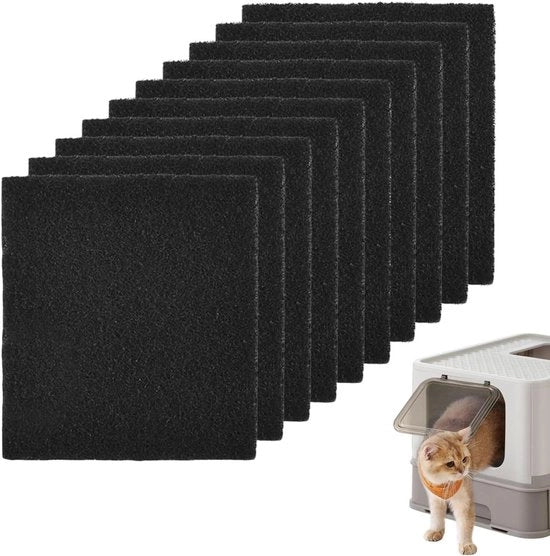 16 pezzi filtro a carbone attivo per gatto filtro carbone gatto - assorbe fortemente - Odore di gatto in contenitore per gatto