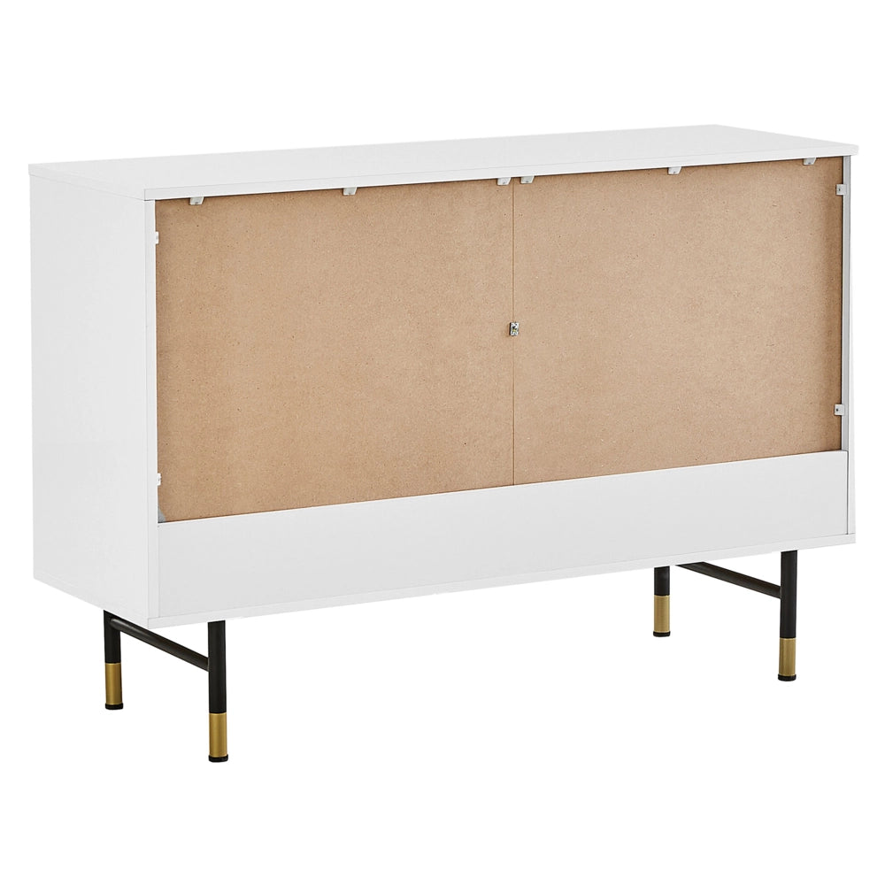 Credenza Bianca 2 Ante Mobiletto Portaoggetti Moderno E Minimalista