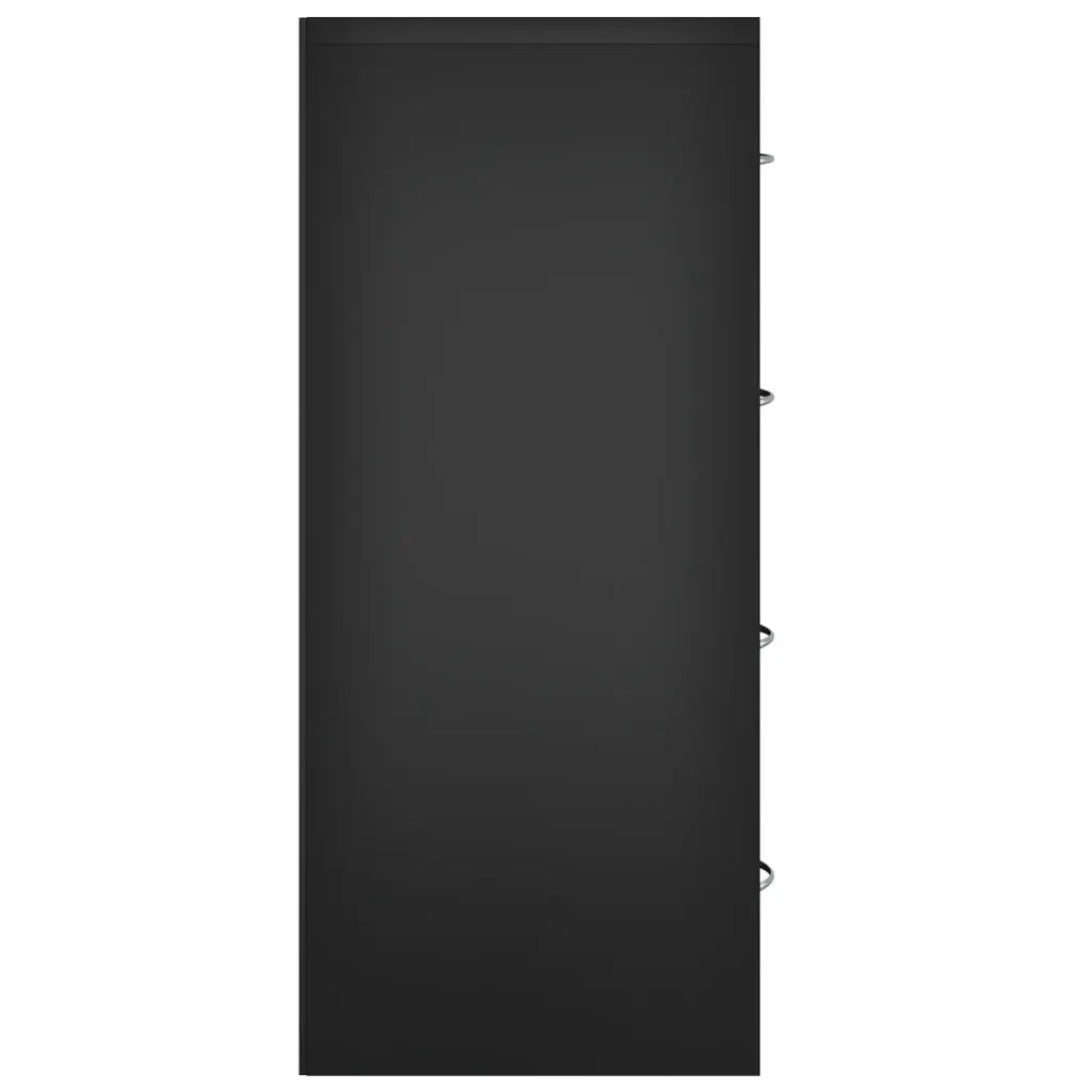 Credenza con 4 Cassetti 60x30,5x71 cm Nera 342577