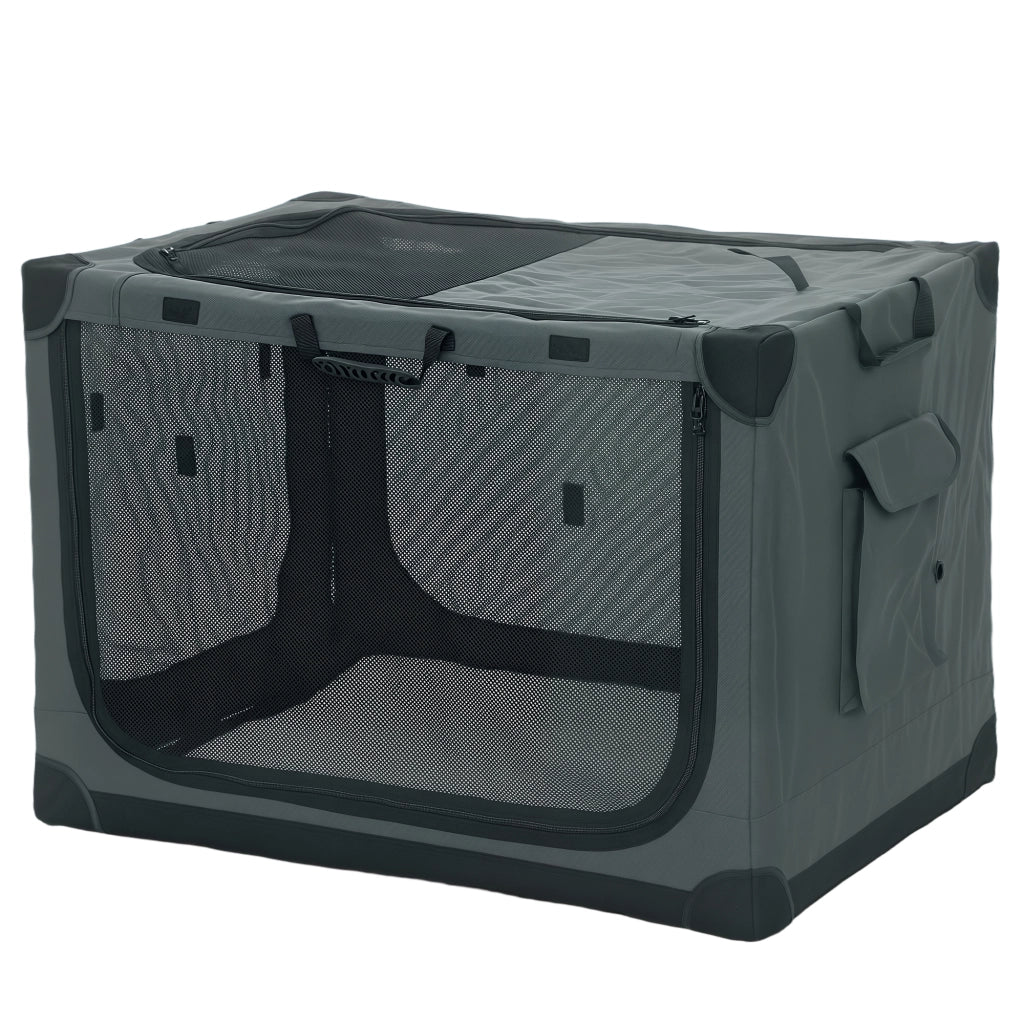 Trasportino pieghevole per cani ¨C Xylo ¨C con cuscino removibile lavabile, tessuto Oxford, verde militare, fino a 30kg