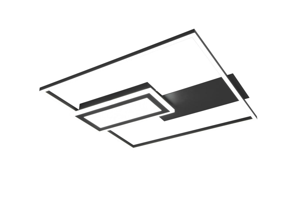 Lampada da soffitto LED 32W nera geometrica SPIRO RL