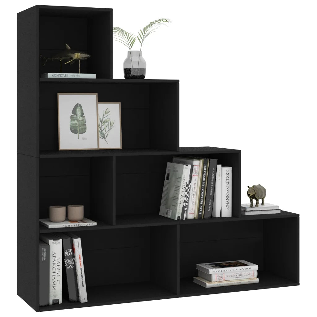 Divisorio-Paravento Nero 155x24x160 cm in Legno Multistrato