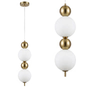 Lampada A Sospensione A Led Lhj116-2cp Oro Spazzolato