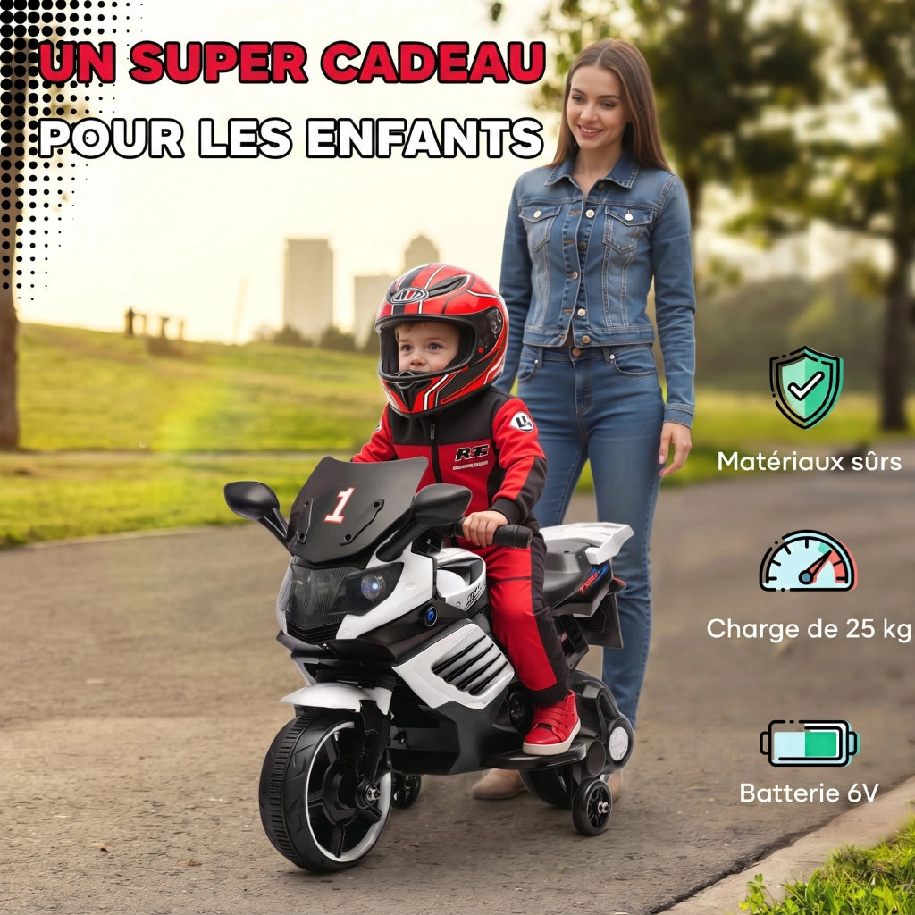 Auto elettrica per bambini 6V ¨C Xylo ¨C bianco con luci e suoni