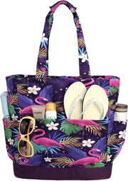 Borsa da spiaggia impermeabile e pieghevole - Grande borsa per donne con chiusura a zip