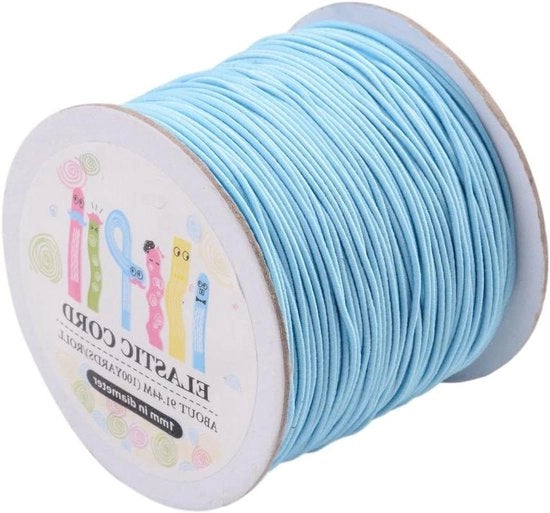 Cordoni elastiche in filo di nylon stretch per creare gioielli - Blu chiaro