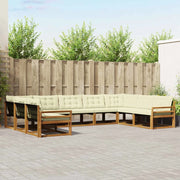Set di divani da esterno con cuscino 9 pcs Naturale e Crema 3369841