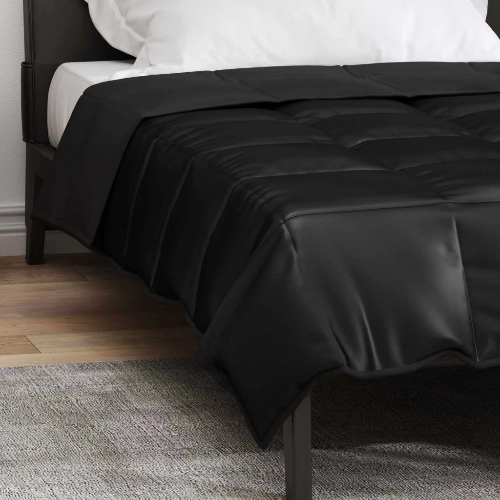 Piumone Completo Annuale Nero 155 x 220 cm Satin e Micropile 42025819