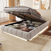 letto imbottito flanella beige 140 x 200 cm