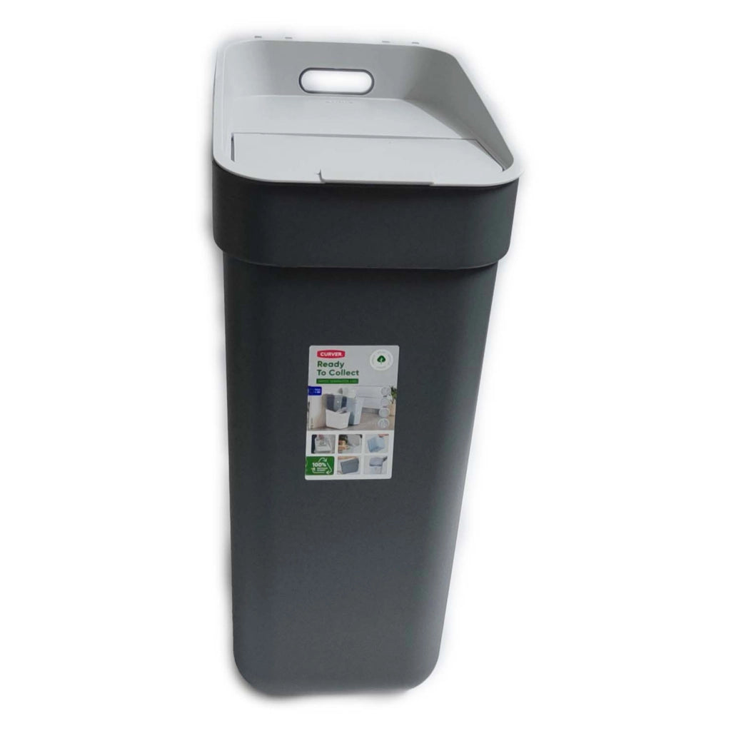 PATTUMIERA CURVER READY GRIGIO / ANTRACITE LT. 30 CON FERMA BUSTA