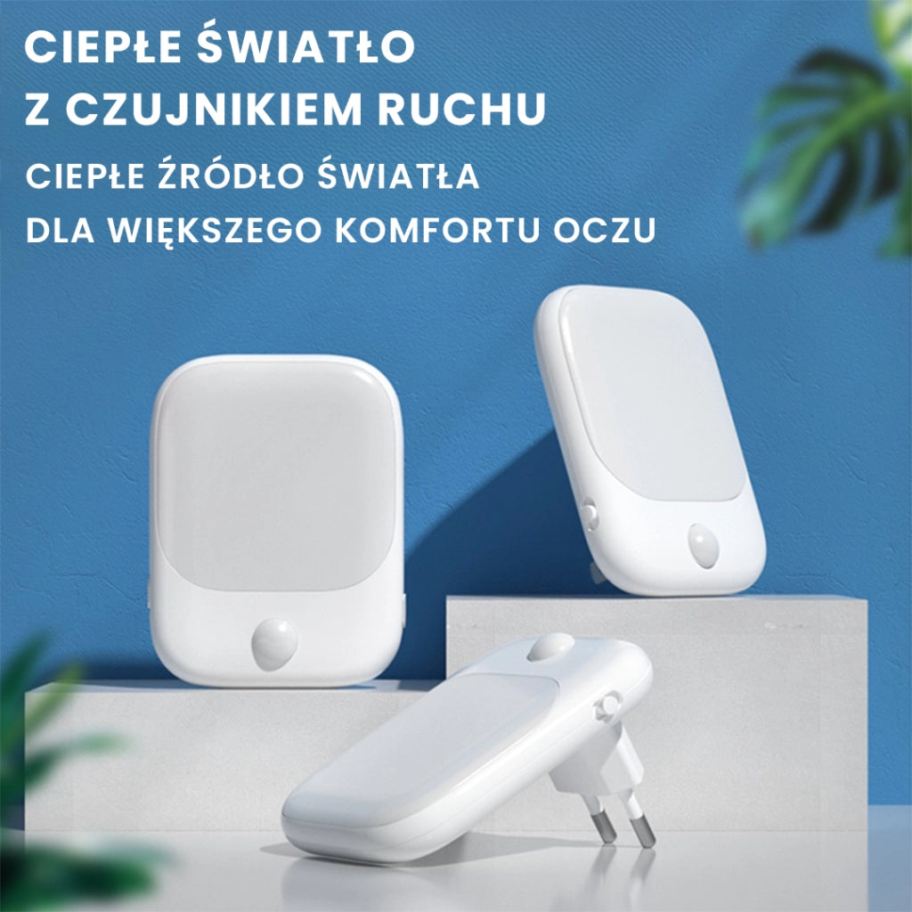 Lampada notte da presa con sensori dimmer LED 0,6W