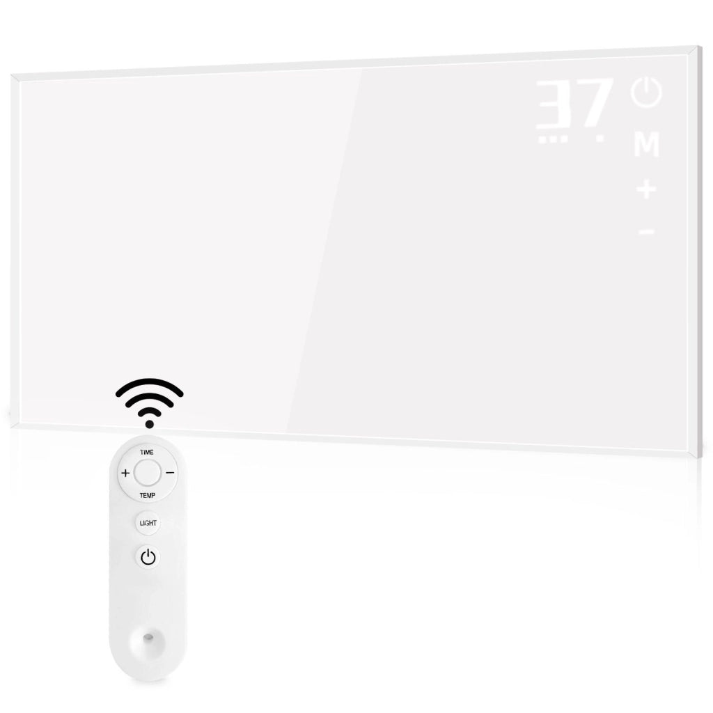ZMH Riscaldatore a parete a infrarossi a risparmio energetico con telecomando per camere da letto e hotel