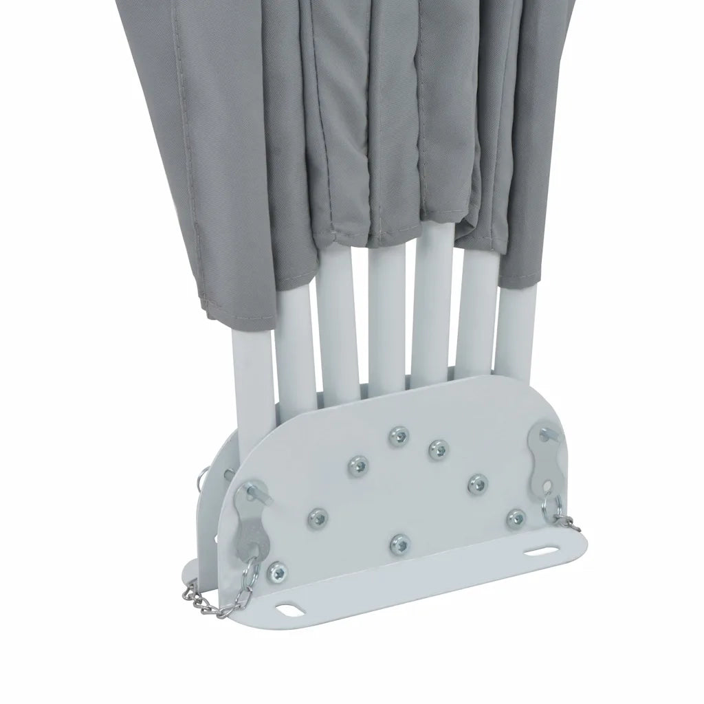 Tenda Laterale per Terrazza Pieghevole Grigio 200 cm 44576