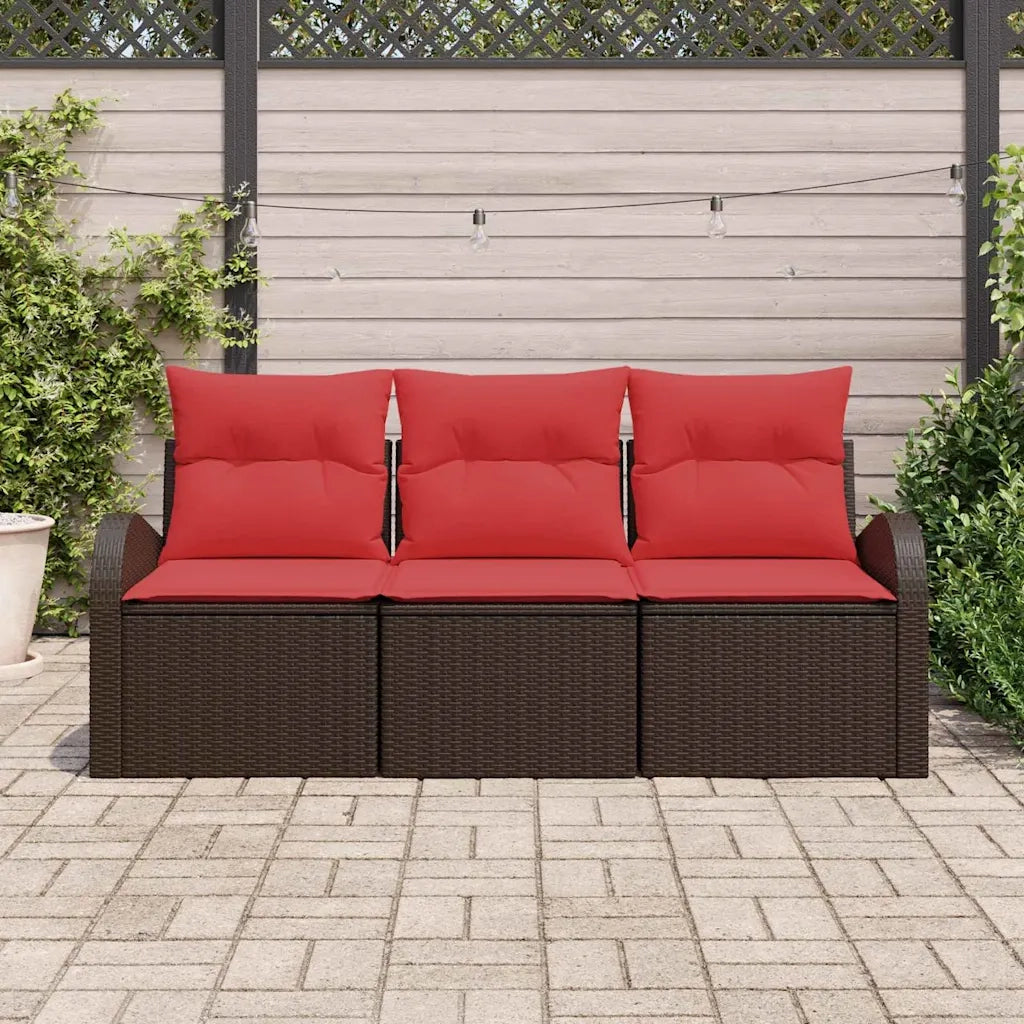 Set Divano da Giardino Marrone polyrattan 3345904