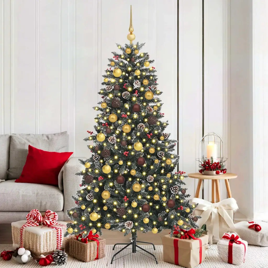 Albero di Natale artificiale con 300 LED Verde 180 cm