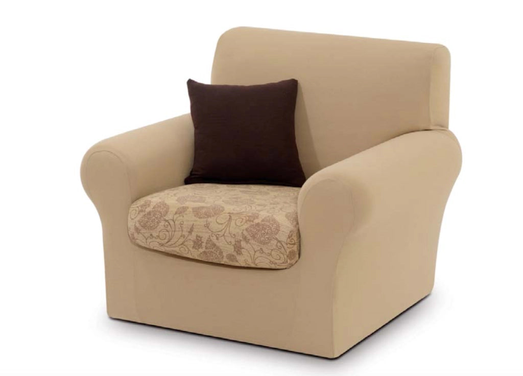 Copridivano Sofa Cover In Tinta Unita - Poltrona - Marrone 190