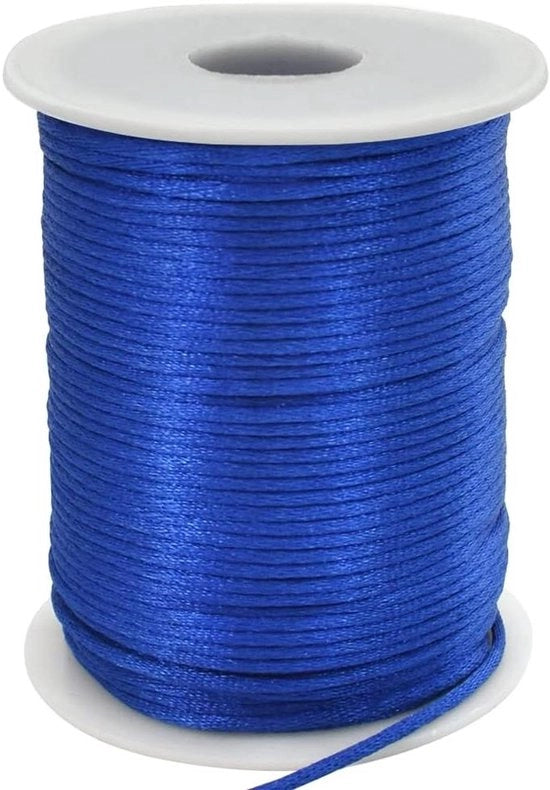 Corda in Nylon 2mm x 110 Yards per Sieristica - Blu - Corda per Collane, Collane e Macramè