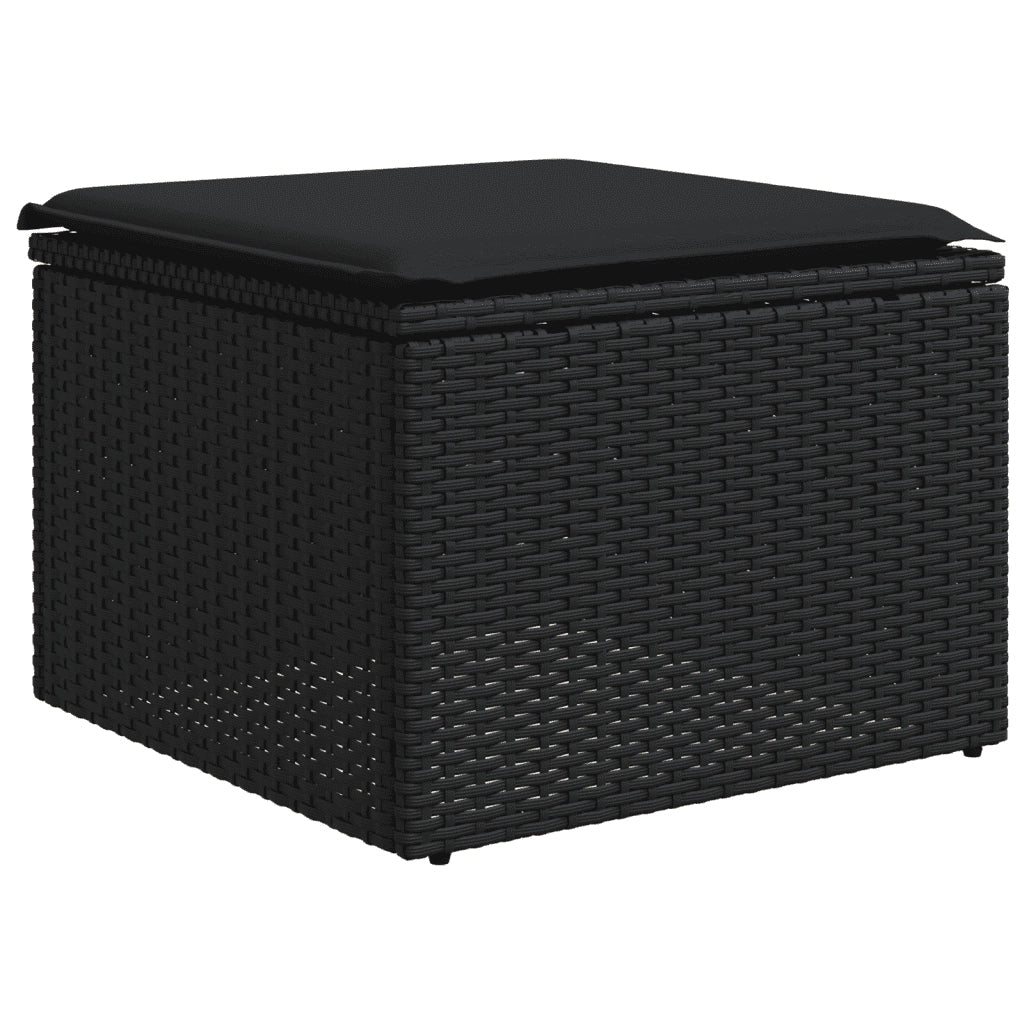 Set Divani da Giardino con Cuscini 8 pz Nero in Polyrattan 3274072