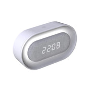 Lampada notte LED con sveglia e orologio bianca Polux 328137