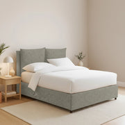 Liskeard, Letto Matrimoniale Sfoderabile Made in Italy, Grigio