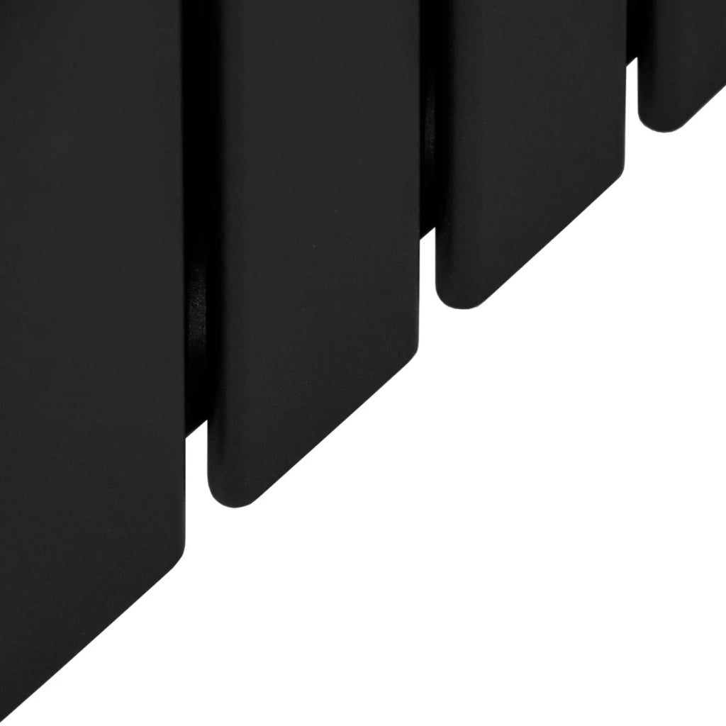 Radiatore Termosifone Termoarredo Design Piatto Pannello Elementi Nero Opaco